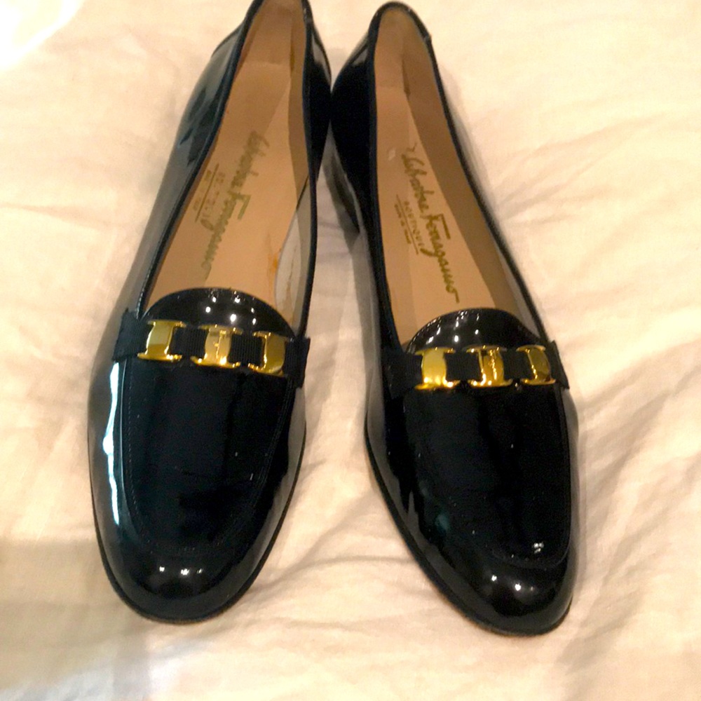 Salvador Ferragamo loafers in Black patent